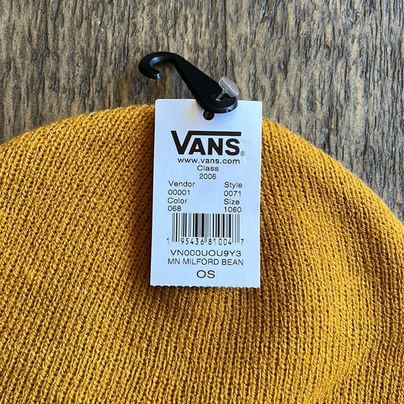 Vans “Milford” Beanie. Golden/yellow color with black and white Vans patch. NWT - Picture 4 of 11